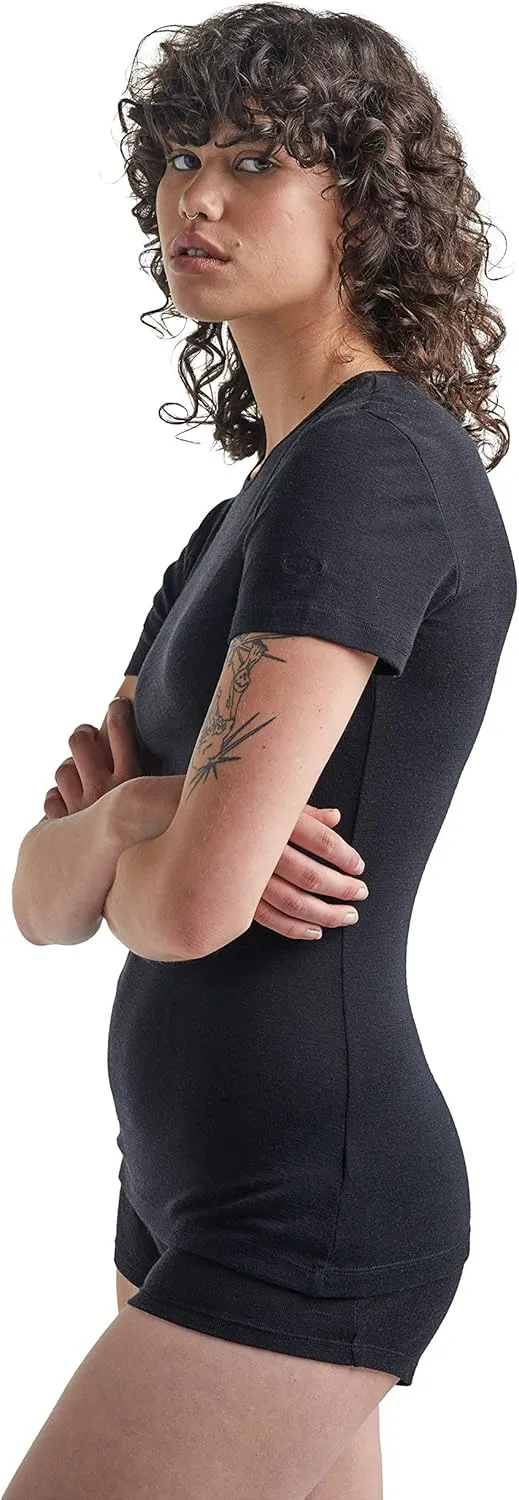Icebreaker Merino Women's Standard 175 Everyday Short Sleeve Thermal Cold Weather Base Layer Crew T-Shirt