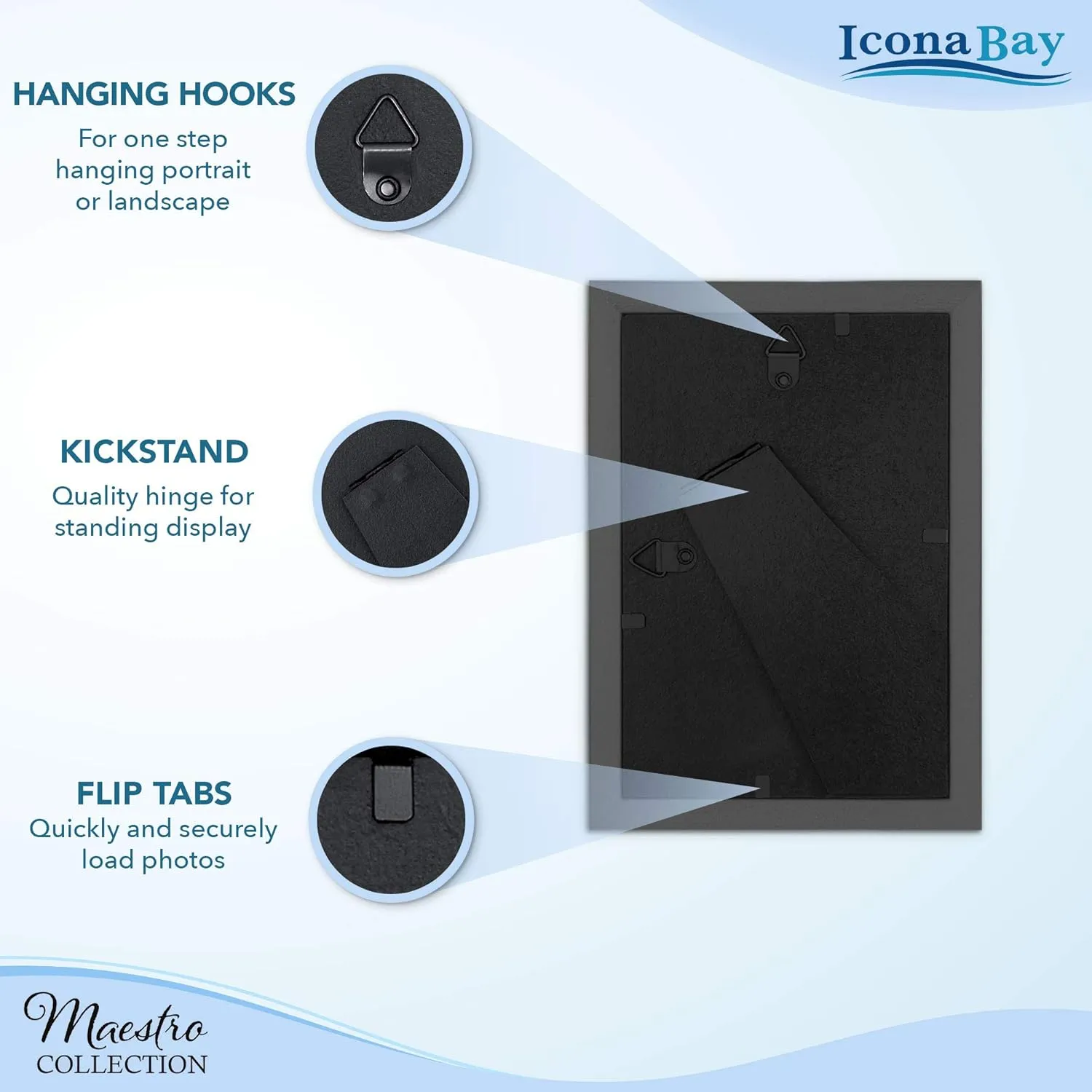 Icona Bay 4x6 Picture Frames Set (Silver, 12 Pack), Classy Contemporary Style, Maestro Collection