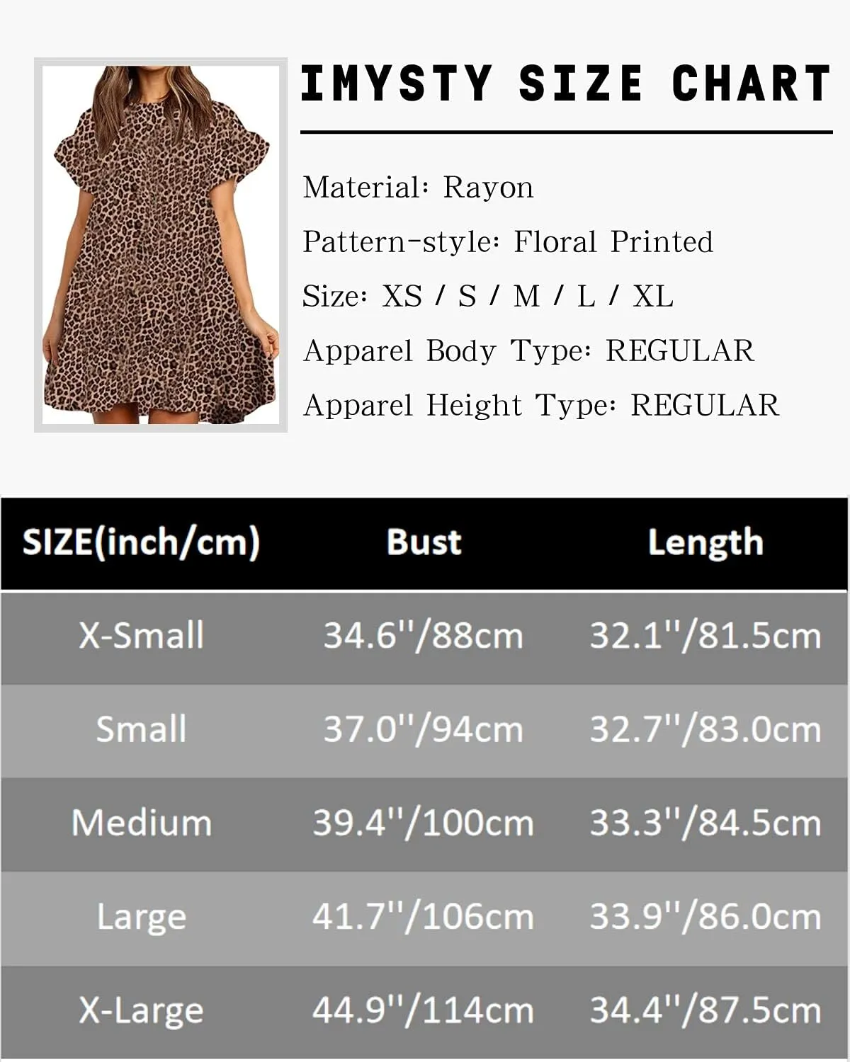 Imysty Womens Boho Floral Ruffle Sleeve Babydoll Loose Flowy Casual Summer Pleated Mini Dress