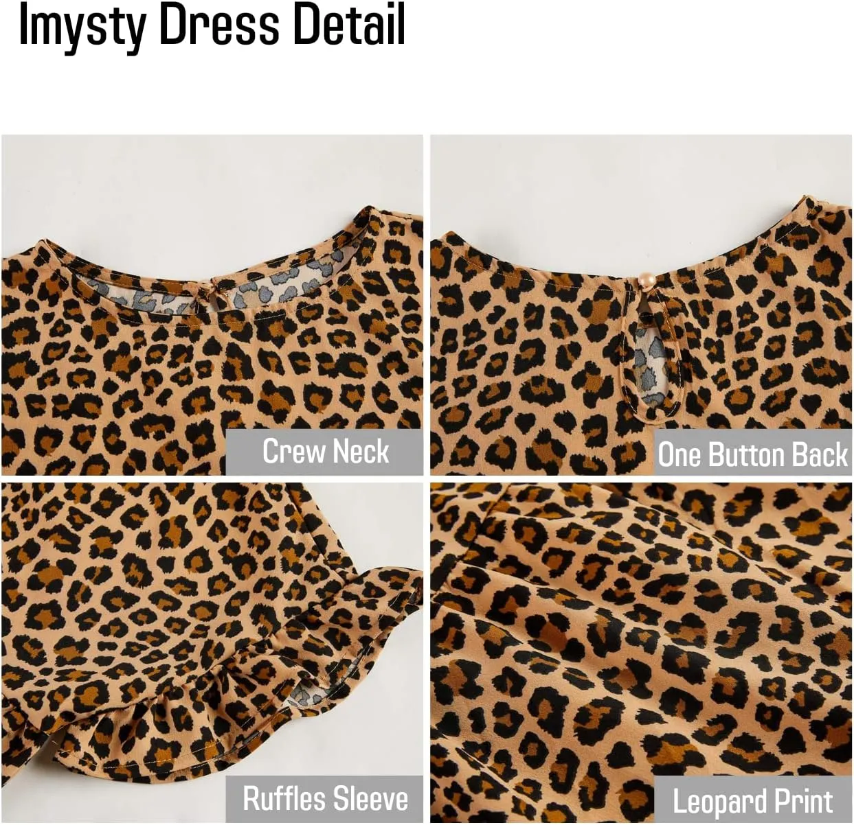 Imysty Womens Boho Floral Ruffle Sleeve Babydoll Loose Flowy Casual Summer Pleated Mini Dress