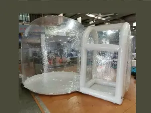 Inflatable Commercial Grade PVC Clear Eco Dome Camping Bubble Tent New (Size: 16ft.(D) x 9ft.(H))