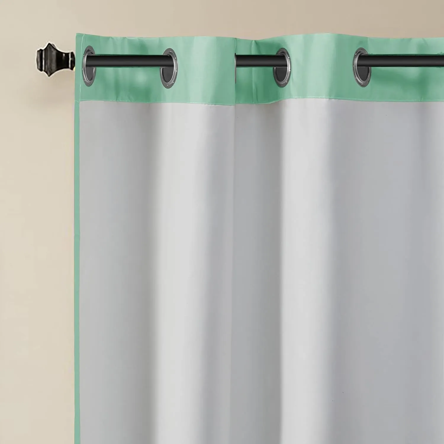 Intelligent Design Alex Chevron Curtains for Living Room, Modern Contemporary Grommet Room Darkening Panels for Bedroom, Geometric Window Panel, 42X63, 2-Panel Pack, 42x63, Aqua
