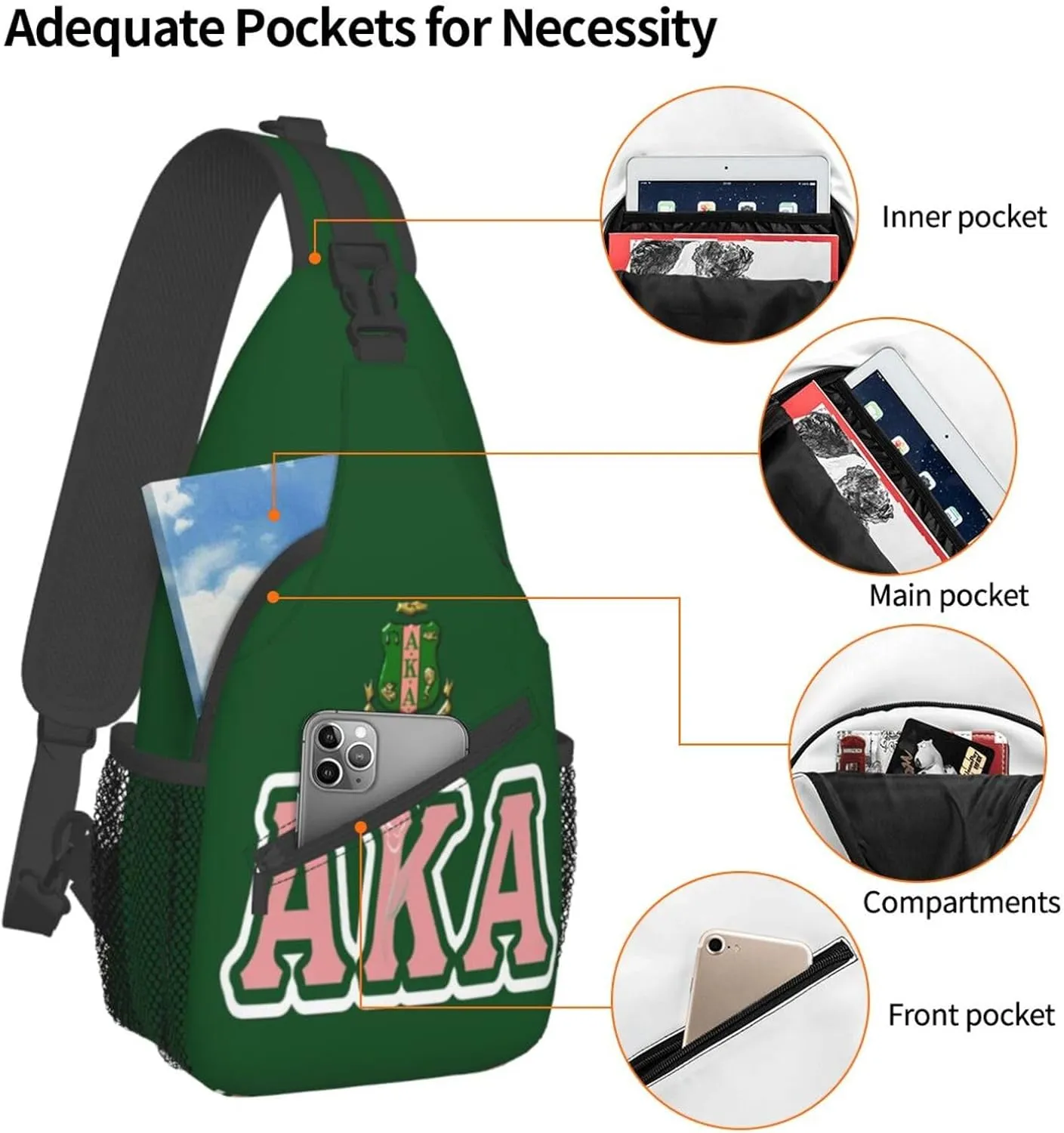 ISUNIET Crossbody Sling Backpack Chest Bags Travel Hiking Daypack Gifts for Women Shoulder Bag Casual Sport Climbing Runners