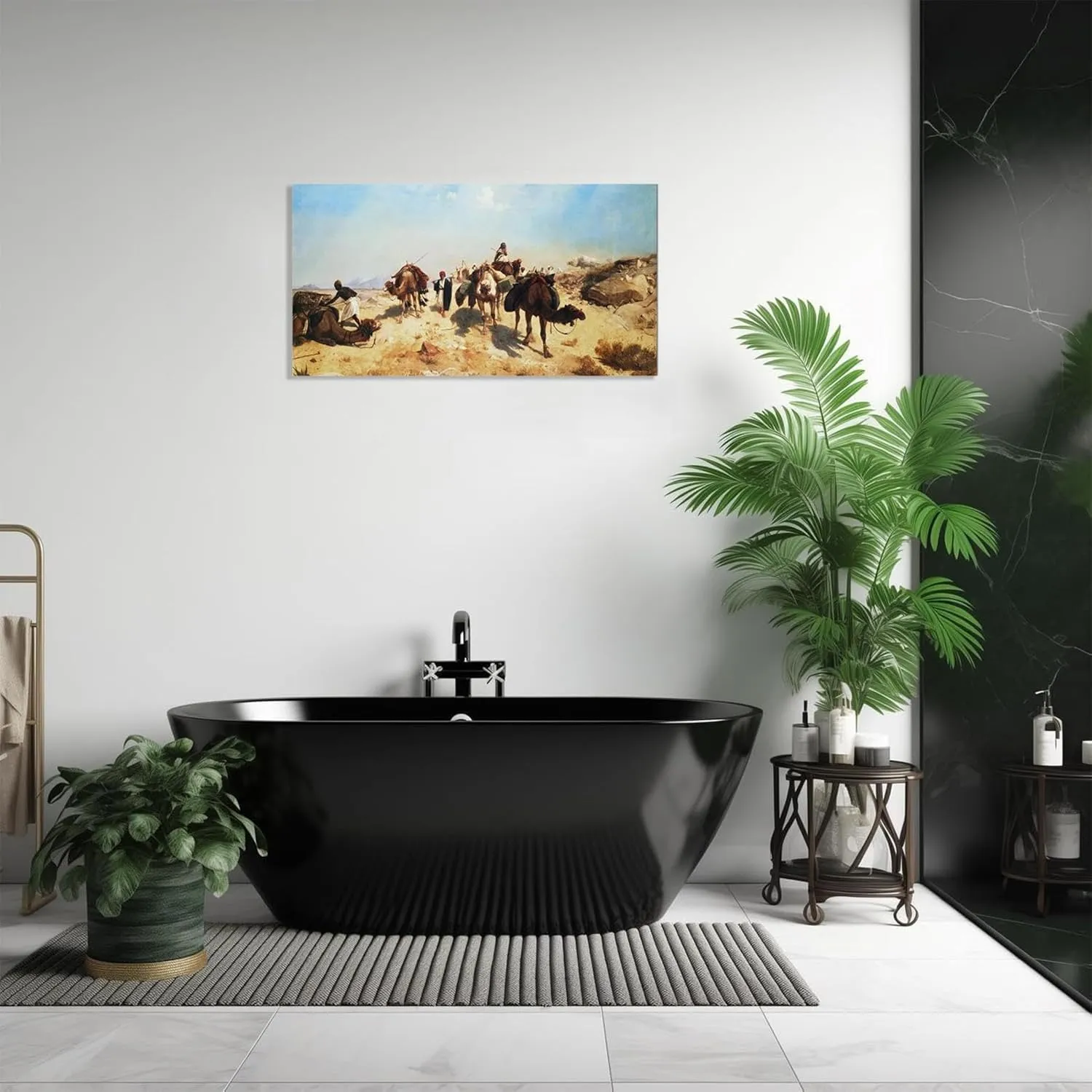 Jean-Leon Gerome《Crossing the Desert》Canvas Oil Painting World Famous Artwork Picture Modern Wall Decor Home Decoration 125x70cm(49x28in) Frameless