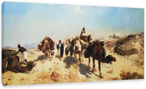Jean-Leon Gerome《Crossing the Desert》Canvas Oil Painting World Famous Artwork Picture Modern Wall Decor Home Decoration 145x80cm(57x32in) Framed