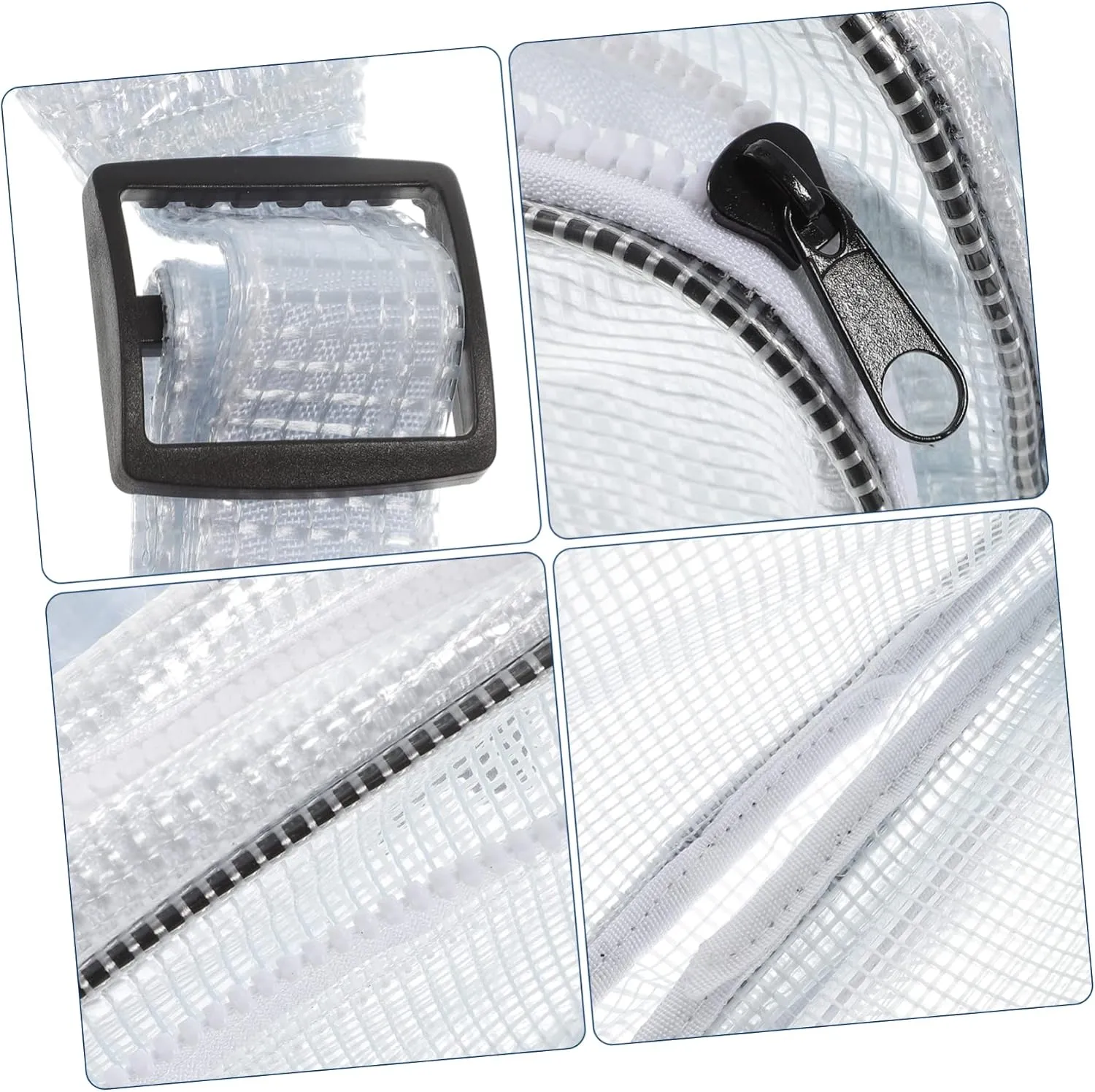 jojofuny 2pcs Pvc Tool Bag Packing Reusable Garbage Duffle Bag Tote Travel Storage Bag Clear Belt Stadium Bags Sports Waist Bag Engineer Waist Bag Change Storage Pouch Suspenders Lole White