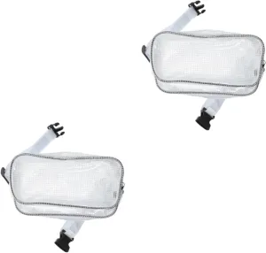 jojofuny 2pcs Pvc Tool Bag Packing Reusable Garbage Duffle Bag Tote Travel Storage Bag Clear Belt Stadium Bags Sports Waist Bag Engineer Waist Bag Change Storage Pouch Suspenders Lole White