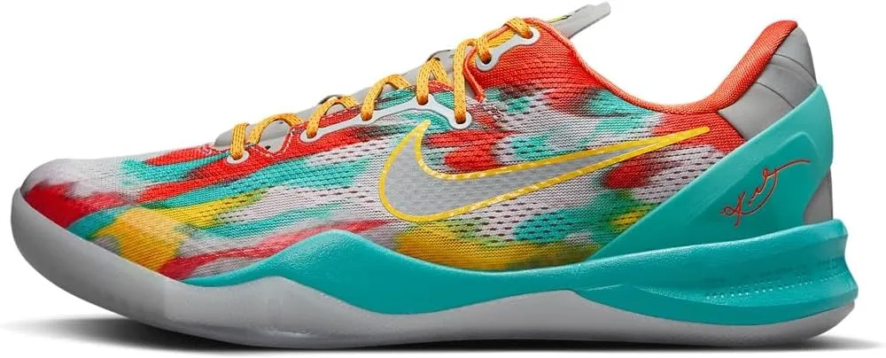 Jordan Men's Nike Kobe 8 Protro “Venice Beach” Size 9.5 Stadium Grey/Metallic Silver-Tour Yellow (FQ3548-001)