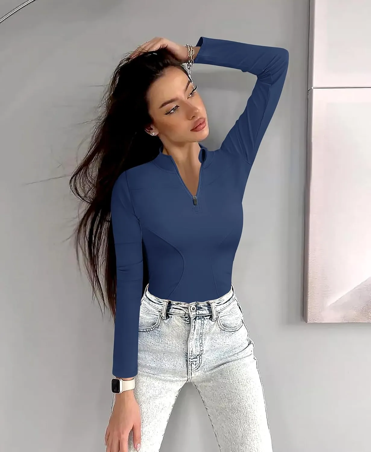 JoyGirl Women Workout Jacket Cropped Running Jackets Zip Up Gym Athletic Tops Yoga Top with Thumb Holes