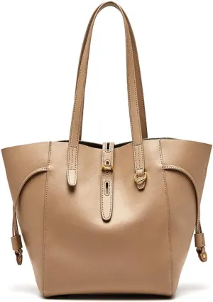 JSEIAJB Spring and Leather Women's Bag Handbag Sigle Shoulder Large Capacity Everything Tote Bucket Bag