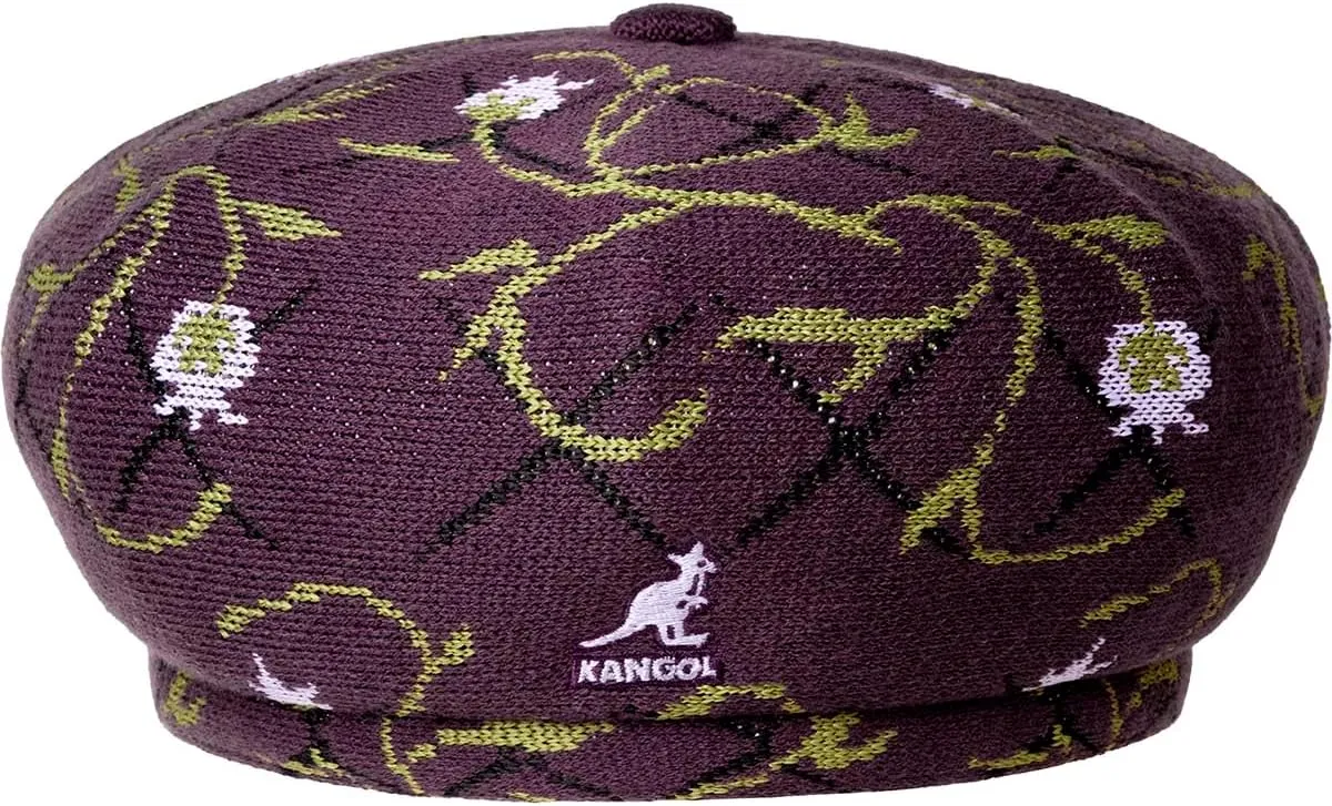 Kangol Tapestry Jax Beret - Deep Plum Floral/XL
