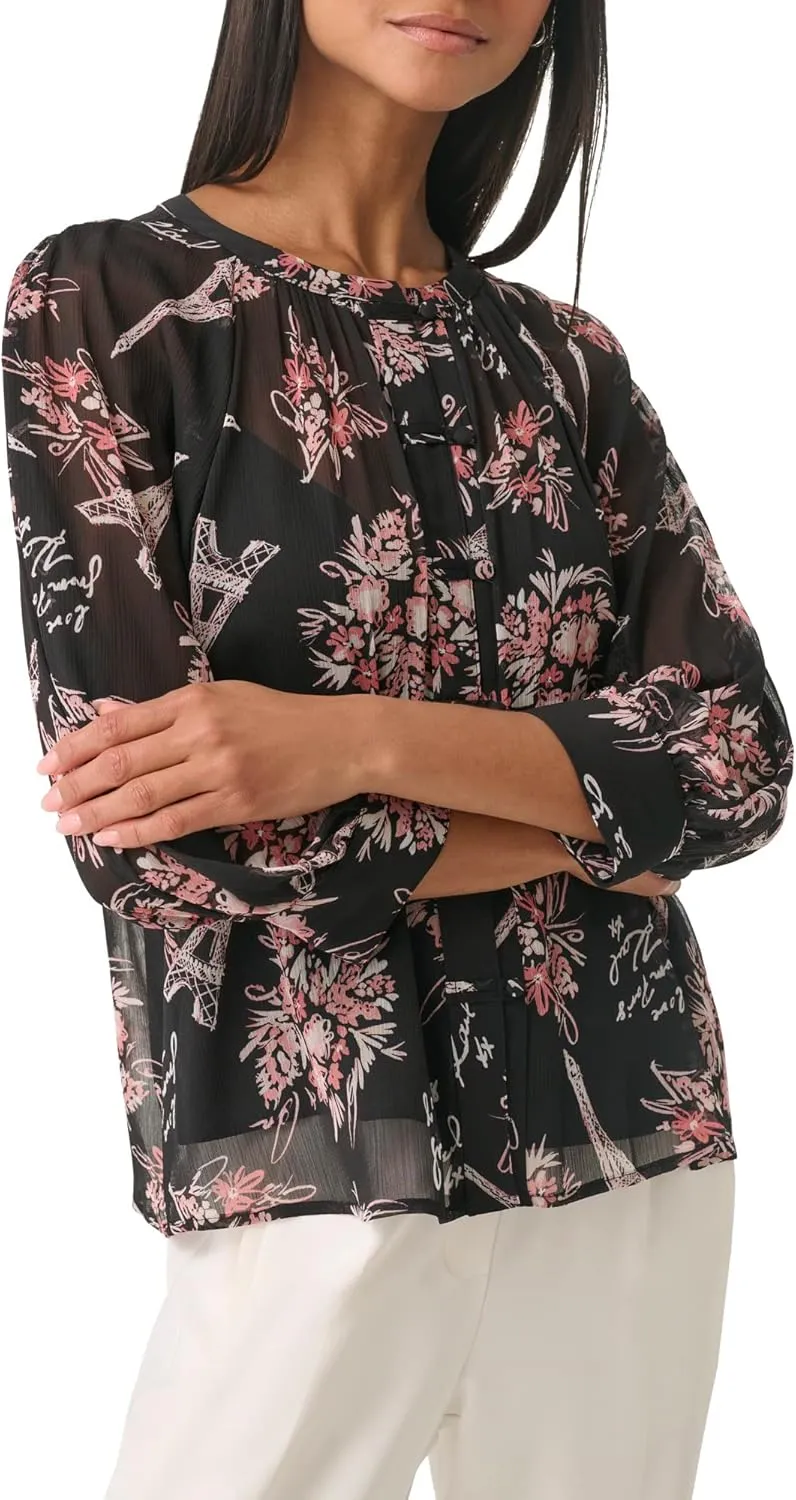 KARL LAGERFELD Women's Everyday Printed Blouse