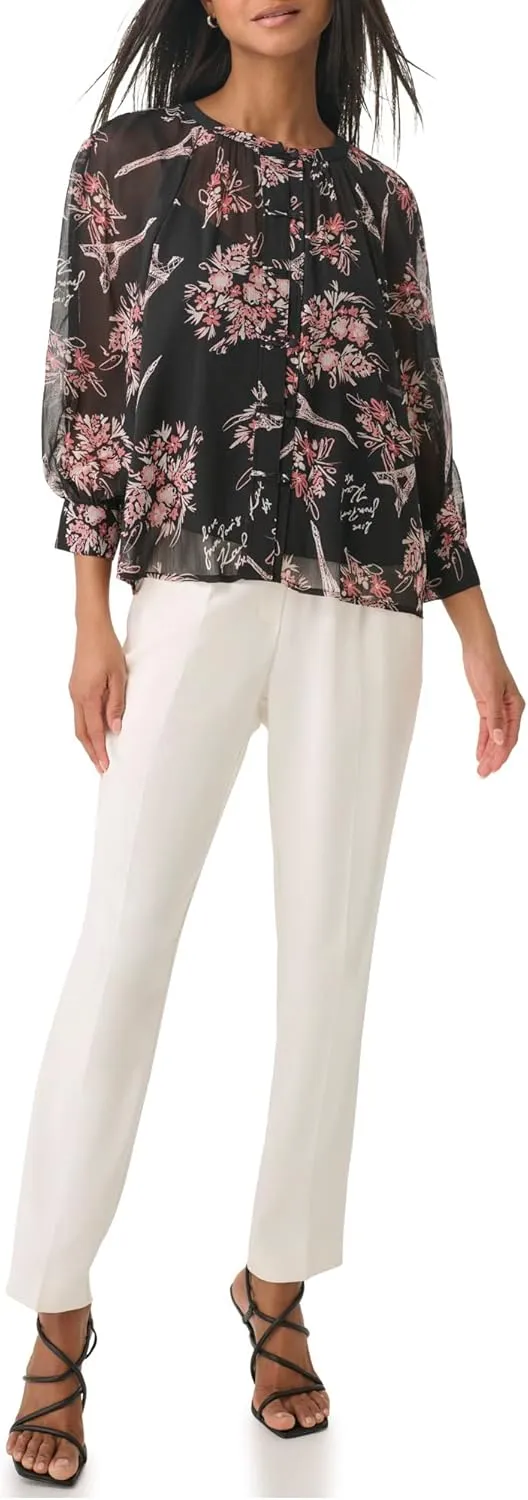 KARL LAGERFELD Women's Everyday Printed Blouse