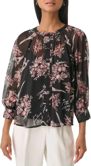 KARL LAGERFELD Women's Everyday Printed Blouse
