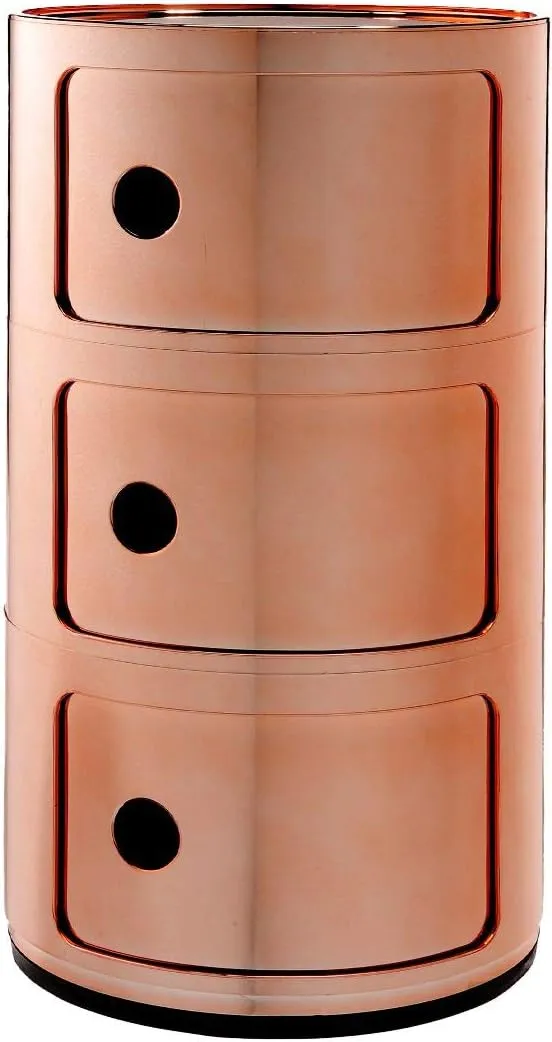 Kartell Componibili Drawers by Anna Castelli Ferrieri, Pack of 1, Metallic Copper
