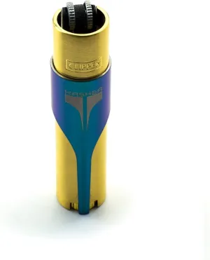 Kasher’s Metallic Multipurpose Lighter Tool - A Stunning Combo of Refillable Metal Lighter case - Suitable to use as Pipe Cleaner, Cutter, etc (Green Kasher)