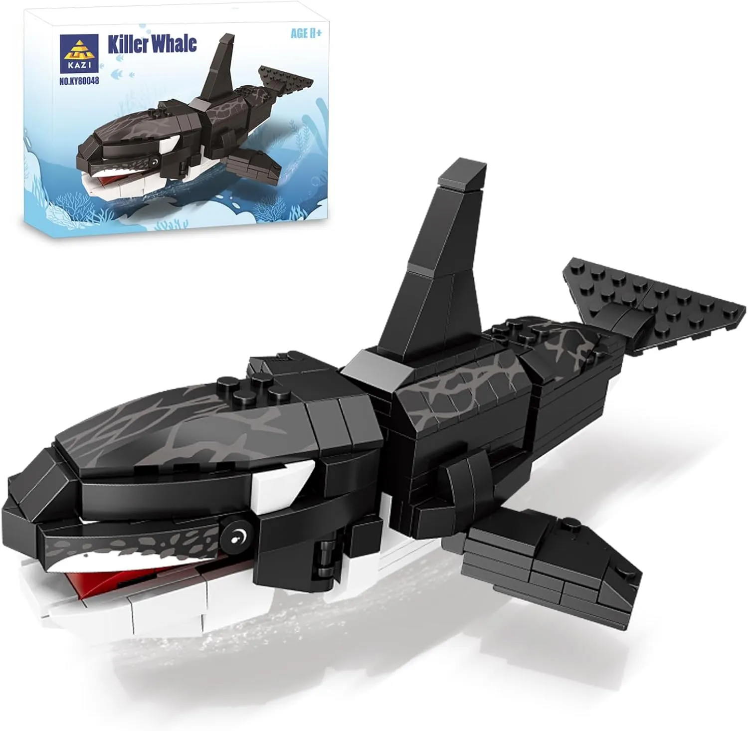 KAZI Orca Building Toy Set,Deep Sea Creatures,Ocean Animal Toys for Kids Ages 6 7 8 9 10 Plus,Gifts for Boys and Girls,Party Favors