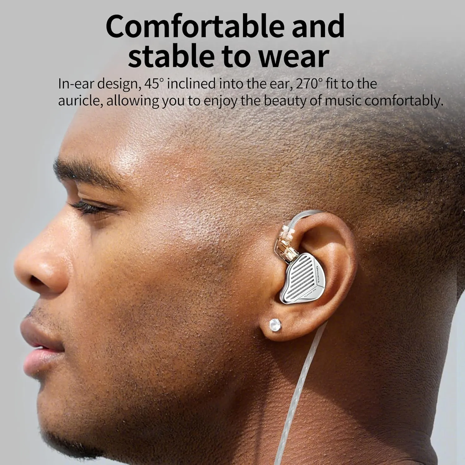 KZ PR1 in-Ear Headphones Earbuds, Large Planar Drivers HiFi Wired Earphones/Headsets for Music, KZ IEM Ear Buds for Audiphile (HiFi Edition, Without Mic)