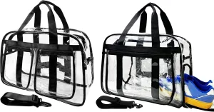 Large Clear Tote Bag for Duffle Travel Gym Travel Beach, Big Transparent See Through Bag for Women Men