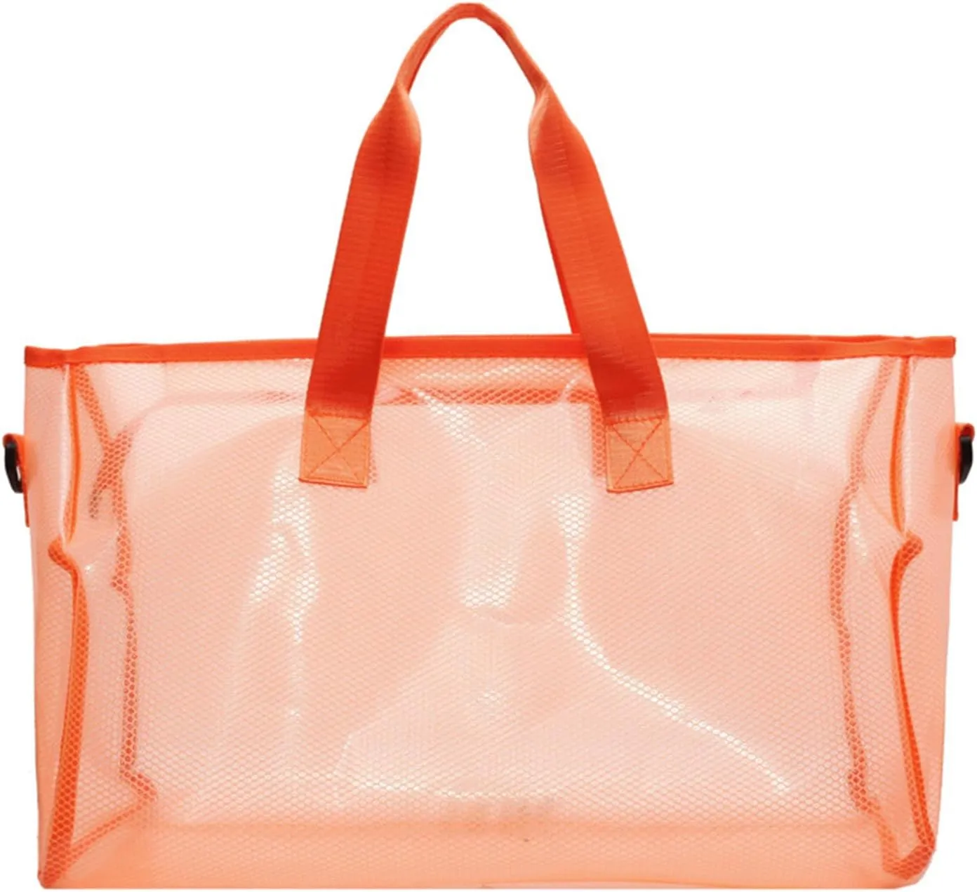 Large Heavy Duty Clear Waterproof Duffel Bag Travel Bag,Clear Weekender Bag With Zipper Handle,Beach Bag
