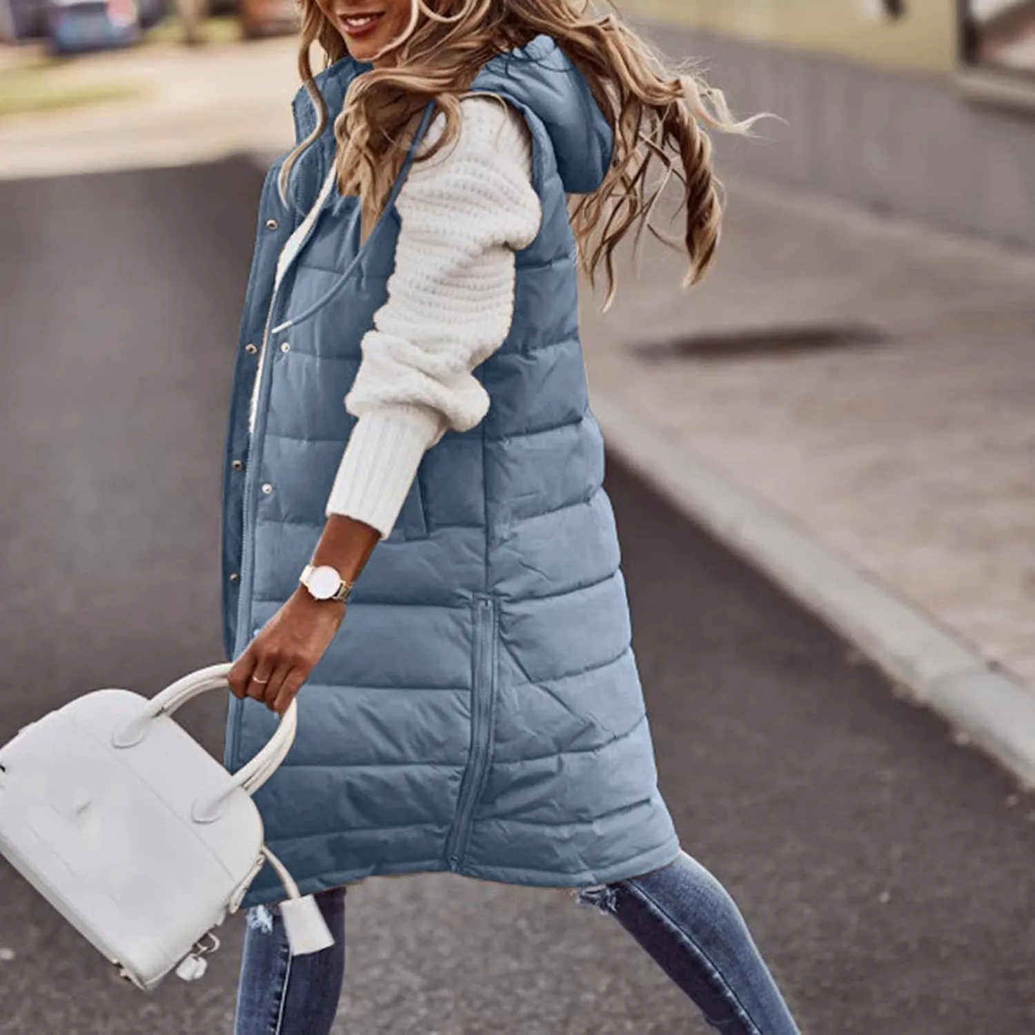 LCMTWX Womens Cardiagn Womens Winter Short Vest Lightweight Sleeveless Warm Jacket Down Vest Padded Vest Check Coat