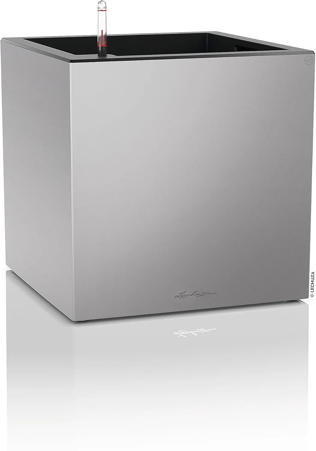 Lechuza Canto Premium 40 Low Silver Metallic 13758