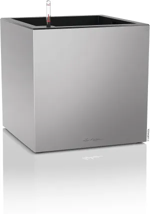 Lechuza Canto Premium 40 Low Silver Metallic 13758
