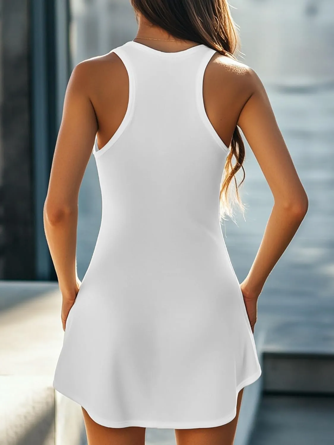 Libaoge Nightgowns for Women Colored Cobblestone Love Sleeveless Sleepwear Racerback Women's Nightgowns & Sleepshirts S-4XL