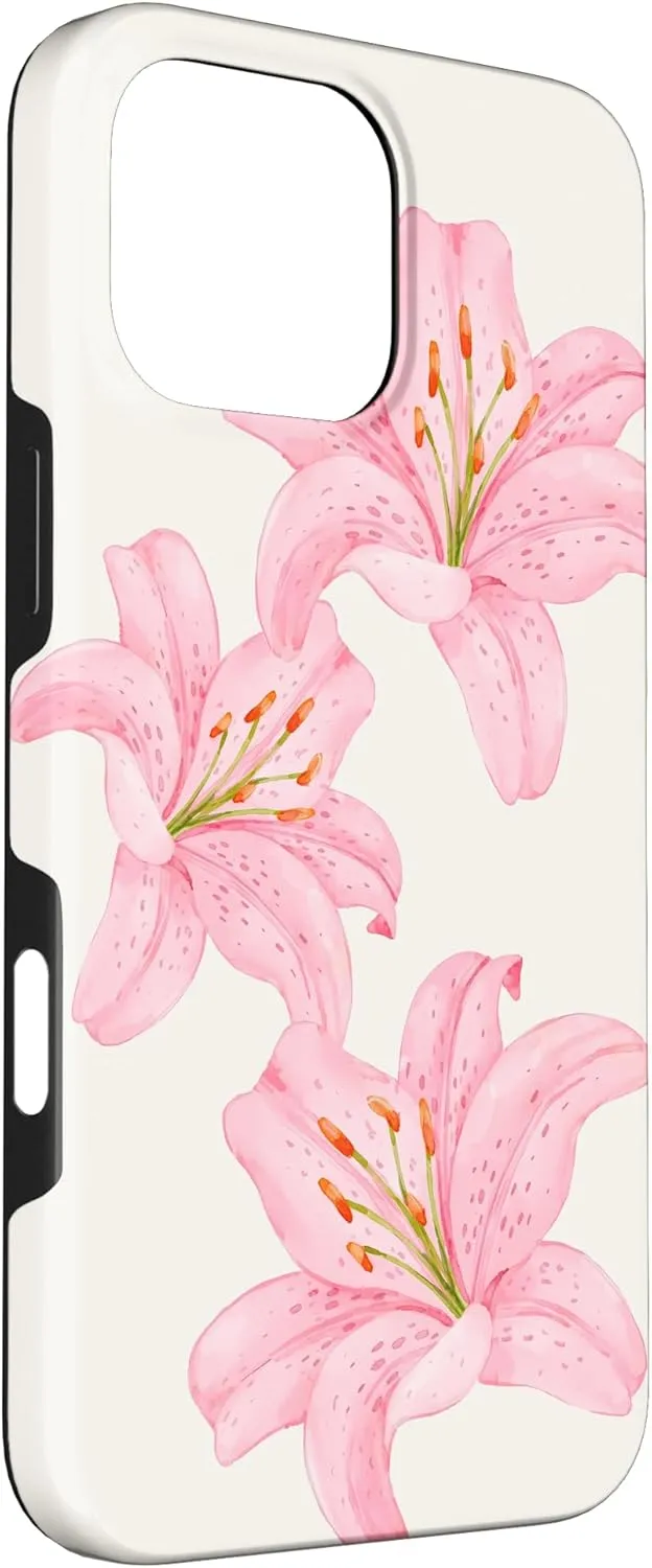 Lily Summer Flower Trendy Blooming Tiger Lily Lover Case for iPhone 16 Pro Max