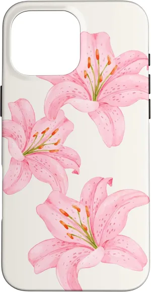 Lily Summer Flower Trendy Blooming Tiger Lily Lover Case for iPhone 16 Pro Max
