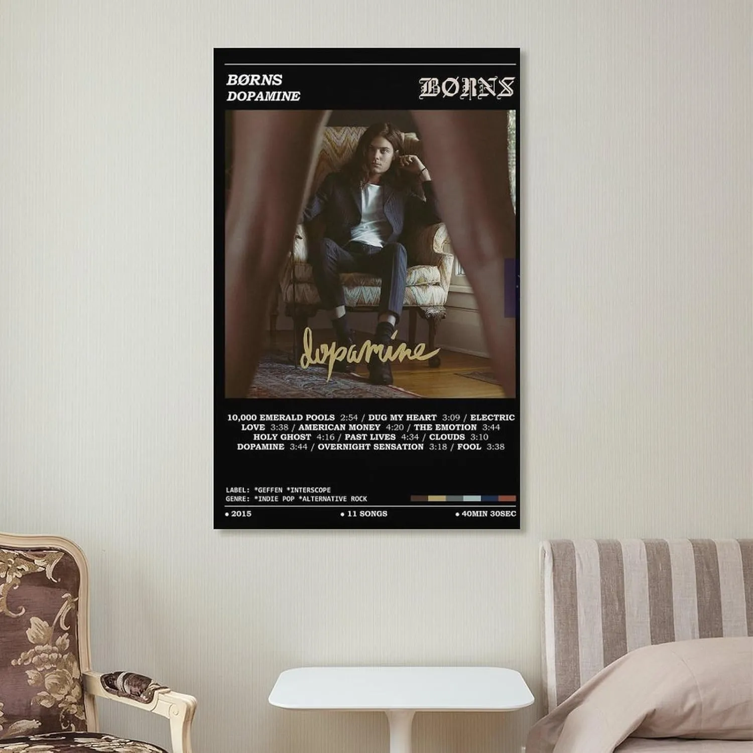 LPCDFKKG Børns - Dopamine Album Poster 1 Canvas Poster Wall Art Decor Print Picture Paintings for Living Room Bedroom Decoration Unframe-style20x30inch(50x75cm)