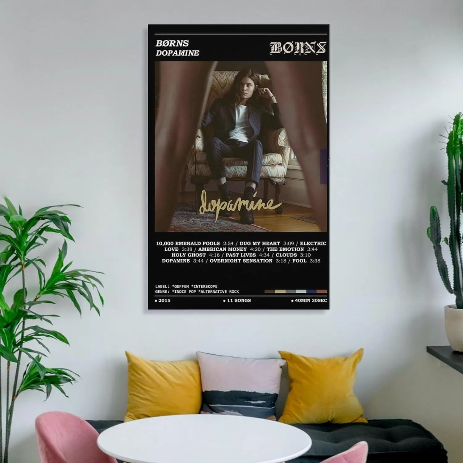 LPCDFKKG Børns - Dopamine Album Poster 1 Canvas Poster Wall Art Decor Print Picture Paintings for Living Room Bedroom Decoration Unframe-style20x30inch(50x75cm)