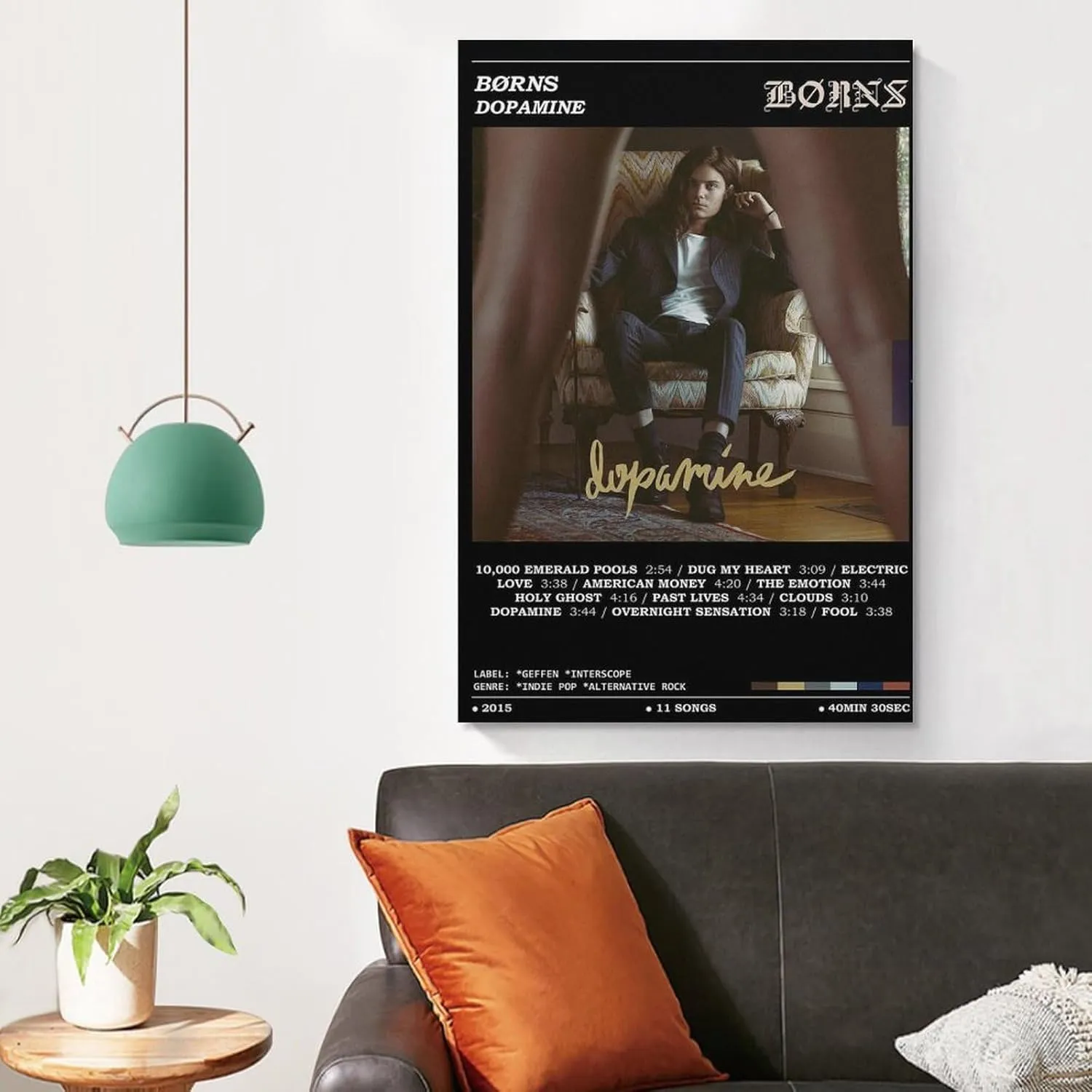 LPCDFKKG Børns - Dopamine Album Poster 1 Canvas Poster Wall Art Decor Print Picture Paintings for Living Room Bedroom Decoration Unframe-style20x30inch(50x75cm)