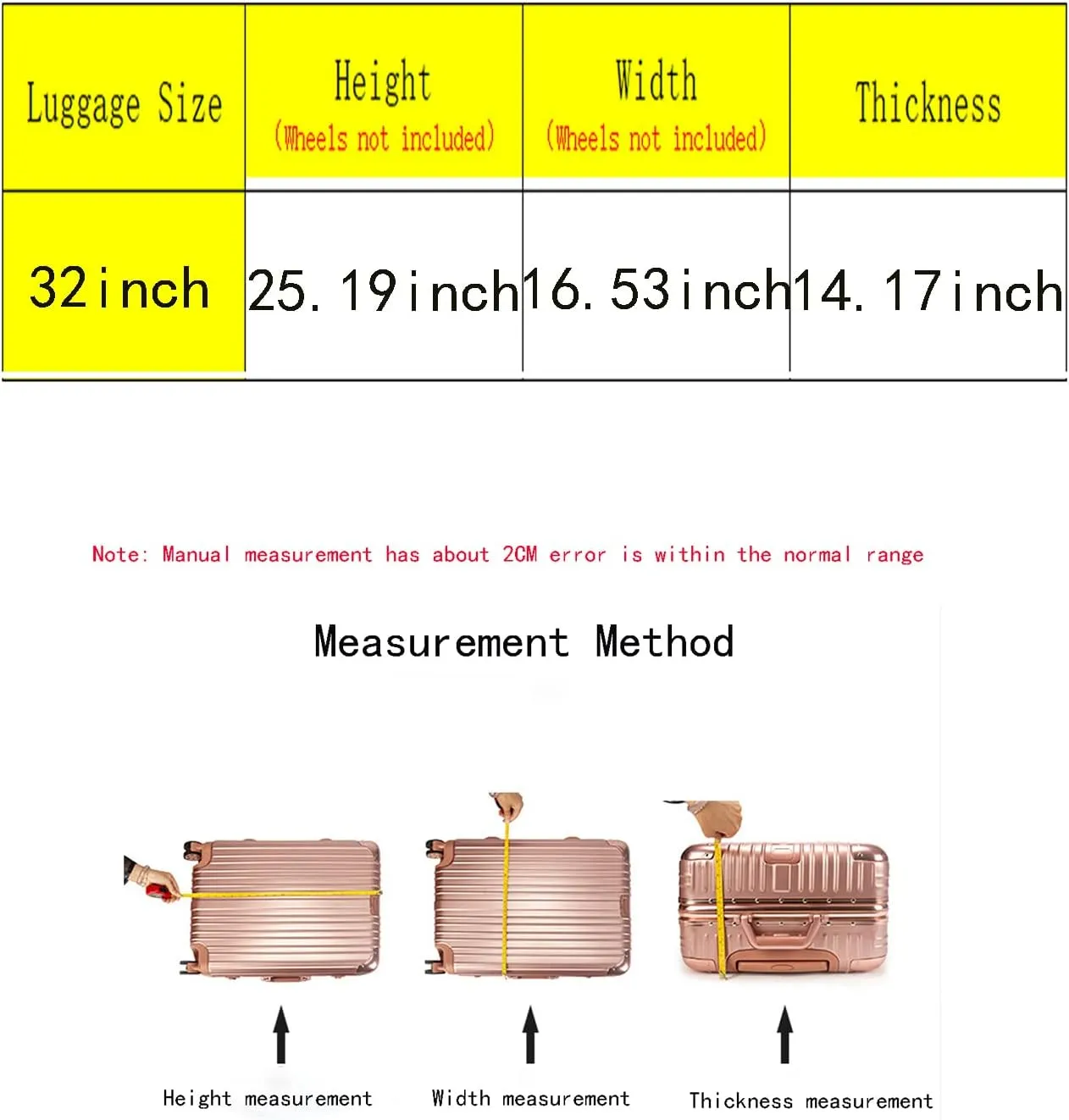 Luggage Protector - Clear Suitcase Cover Trunk Covers for 32inch Suitcase