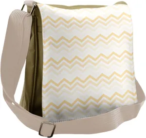 Lunarable Chevron Messenger Bag, Geometric Arrangement Tribe, Unisex Cross-body