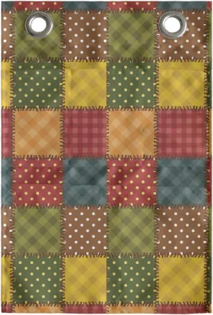 Lunarable Colorful Hanging Pocket Organizer, Different Geometric Patterns Combined Together with Stitch-Like Ornamentation, Printed Polyester Storage Bag with Pockets, 14" x 20", Multicolor