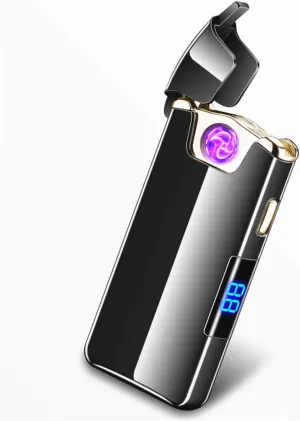 Magic Arc Electric Lighter Flameless Windproof Lighter USB Rechargeable Smart Lighter Best Gift for You (Black)