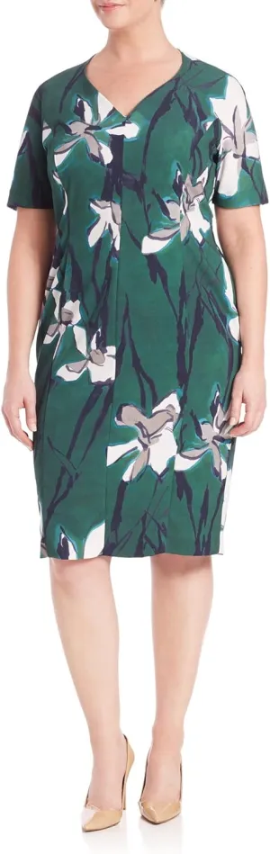 Marina Rinaldi Women's Destino Floral Printed Dress Green