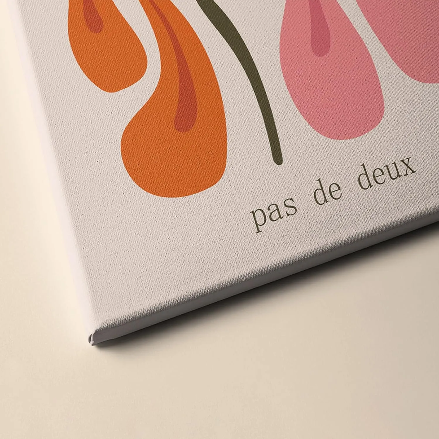 Matisse Wall Art Set of 3,Matisse Flower Market Wall Art Prints Henry Matisse Wall Art,Orange Beige Abstract Framed Canvas Wall Art Minimalist Botanical Art,Mid Century Modern Wall Decor Living Room Bathroom,12"x16"