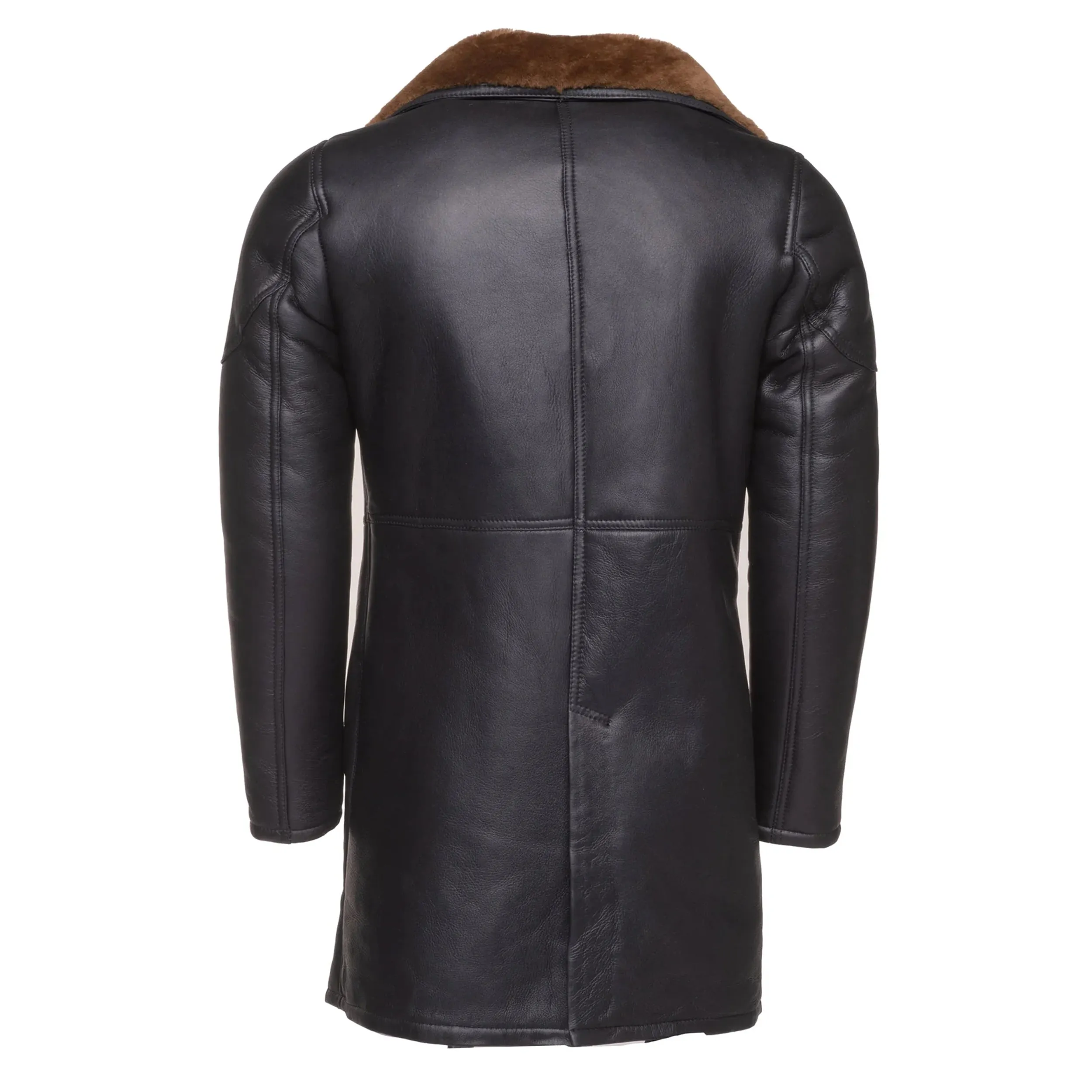 Men B4 RAF Aviator Brown Real Leather bomber Fur Coat