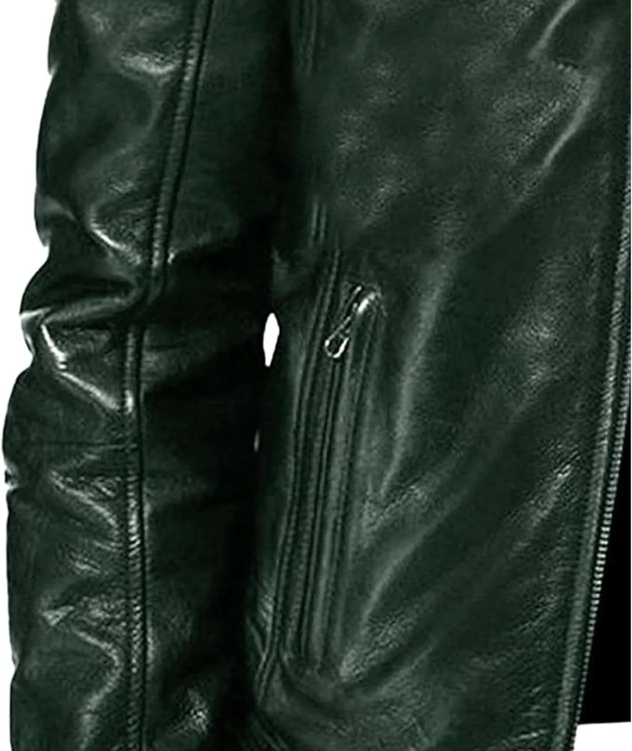 Men Slim Fit Motorcyle Leather Jacket Zip-Up Windbreaker Leather Jackets Lightweight PU Biker Vintage Coat