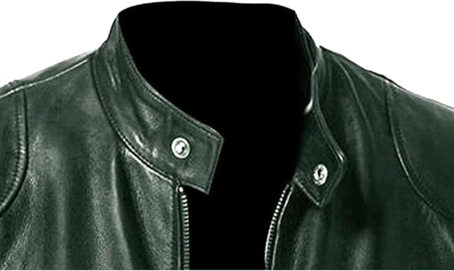 Men Slim Fit Motorcyle Leather Jacket Zip-Up Windbreaker Leather Jackets Lightweight PU Biker Vintage Coat