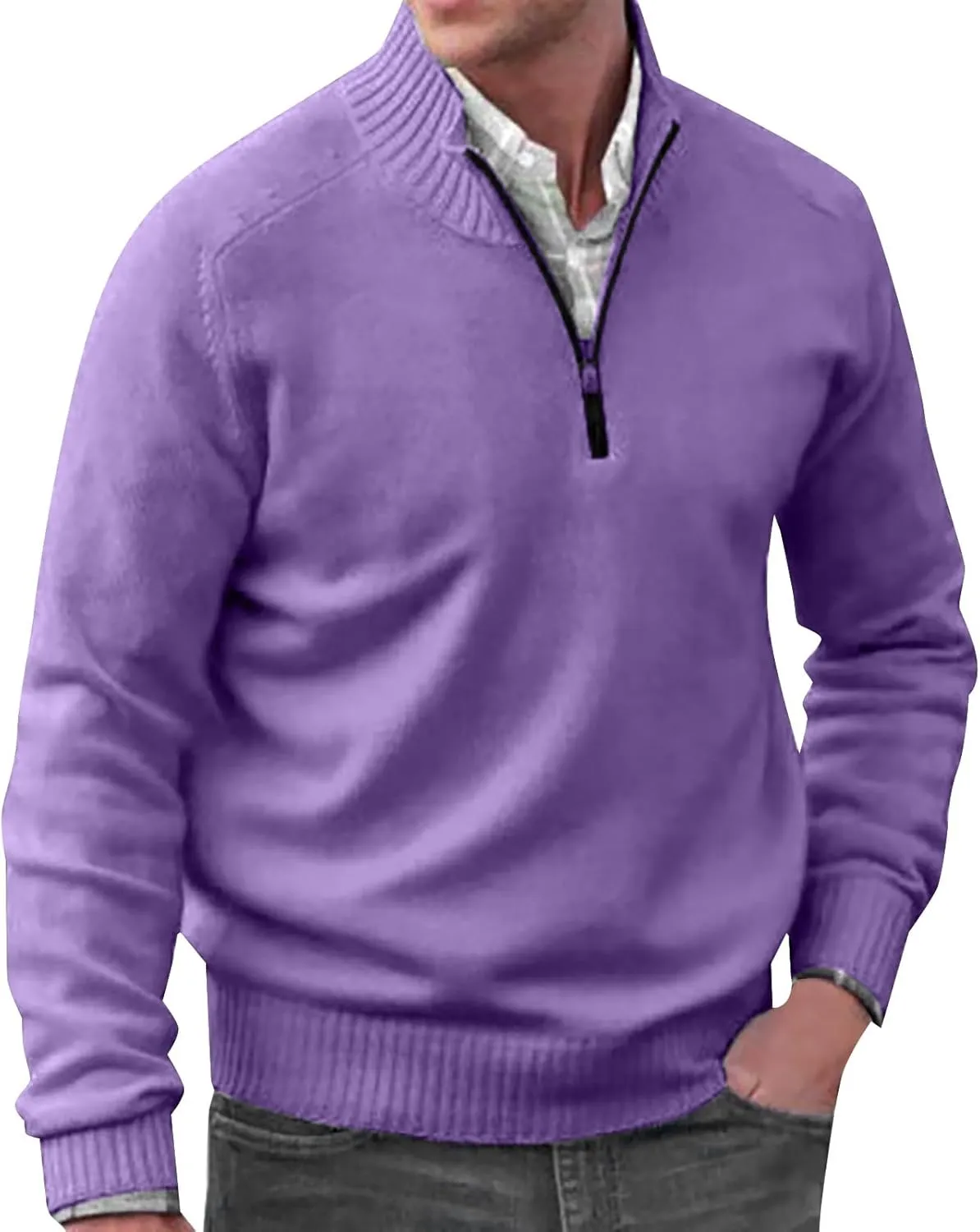 Mens Big And Tall Sweater Matching Hatless Zipper Warm Cardigan Knitted Coat Sweatshirt For Men black sweatshirt men