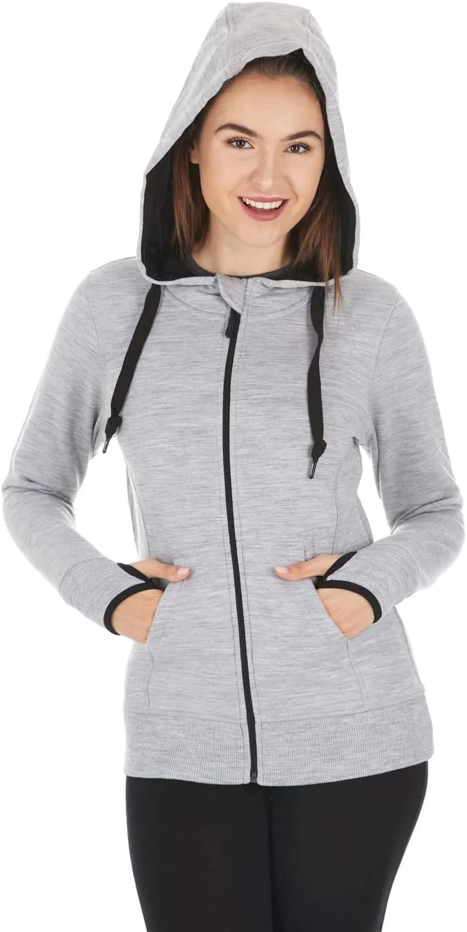Merino Wool Hoodie - Expedition Heavyweight - Fleece Brushed Sweatshirt