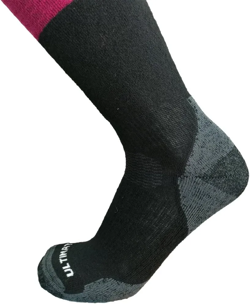 Merino Wool Snowboard Socks for Women - Girls Warm Ski Socks with Cushioning SupportStretch - Midweight