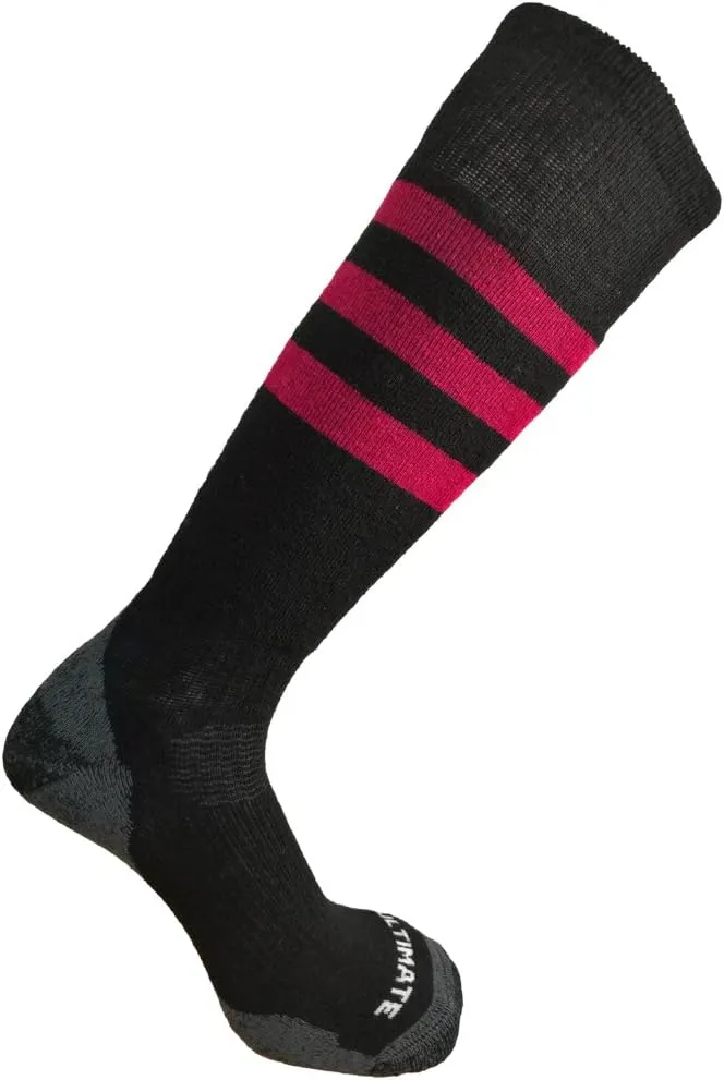 Merino Wool Snowboard Socks for Women - Girls Warm Ski Socks with Cushioning SupportStretch - Midweight