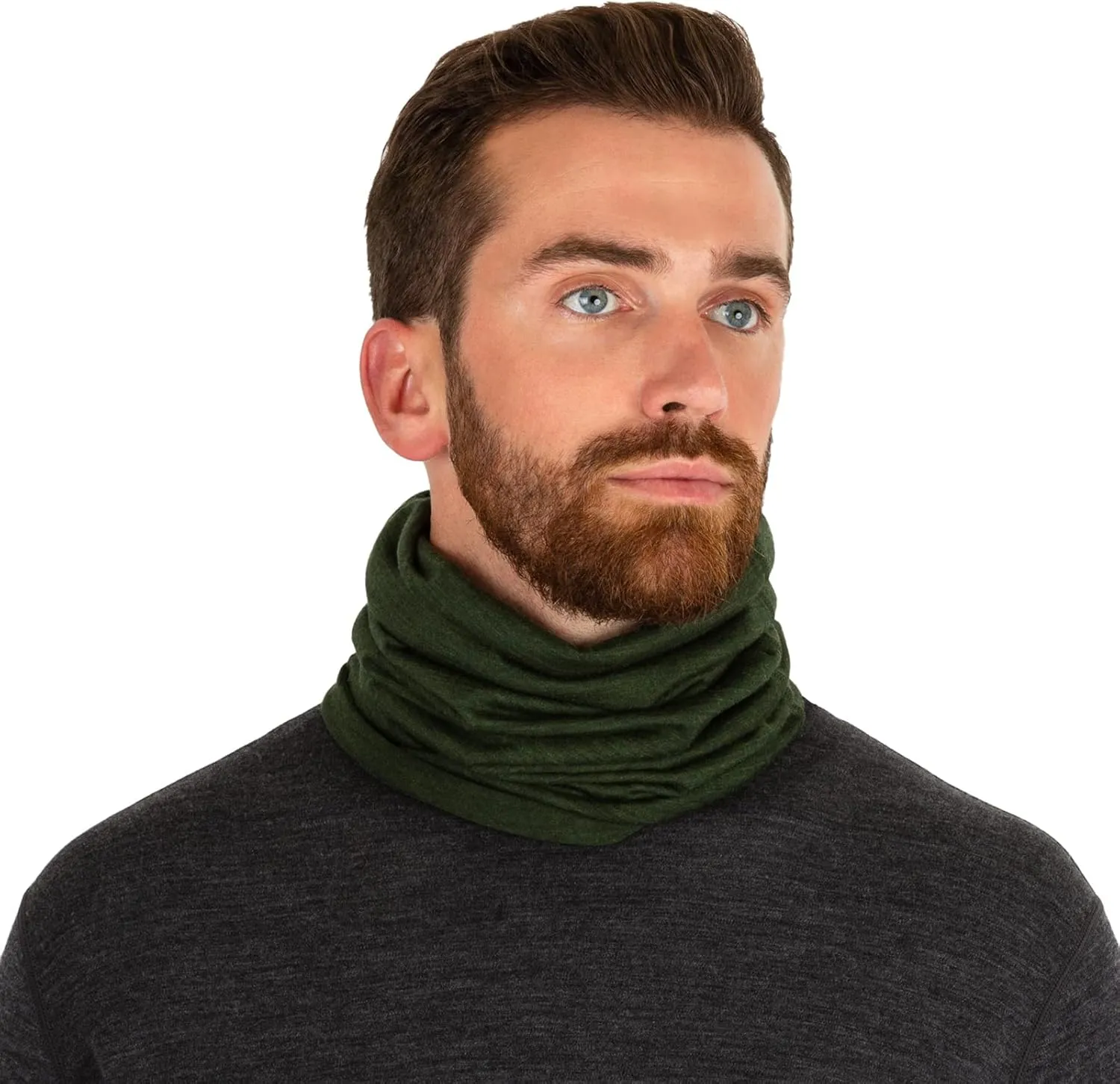 MERIWOOL 100% Merino Wool Ski Neck Gaiter Winter Neck Warmer for Women and Men