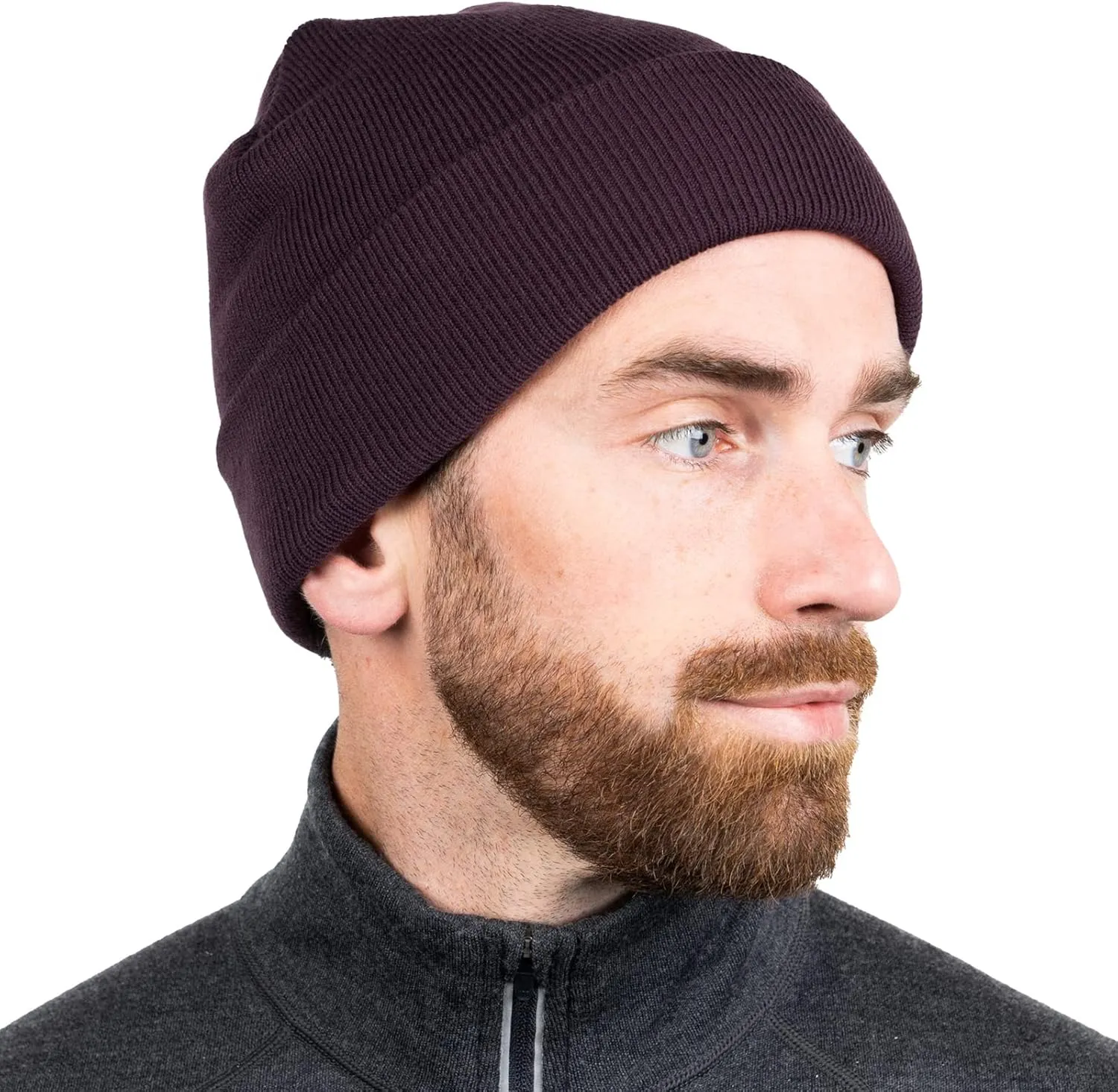 MERIWOOL Beanie for Men and Women - Merino Wool Blend Ribbed Knit Winter Hat