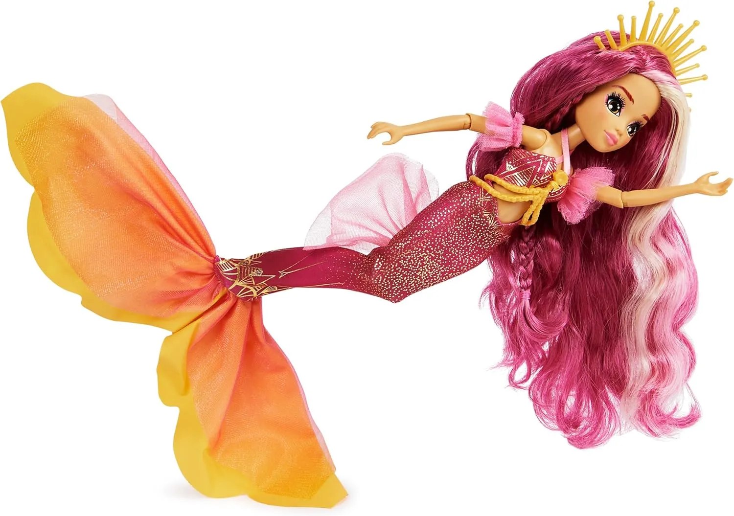 MERMAID HIGH, Spring Break Searra Mermaid Doll & Accessories with Removable Tail and Color Change Hair Streak, Kids Toys for Girls Ages 4 and up