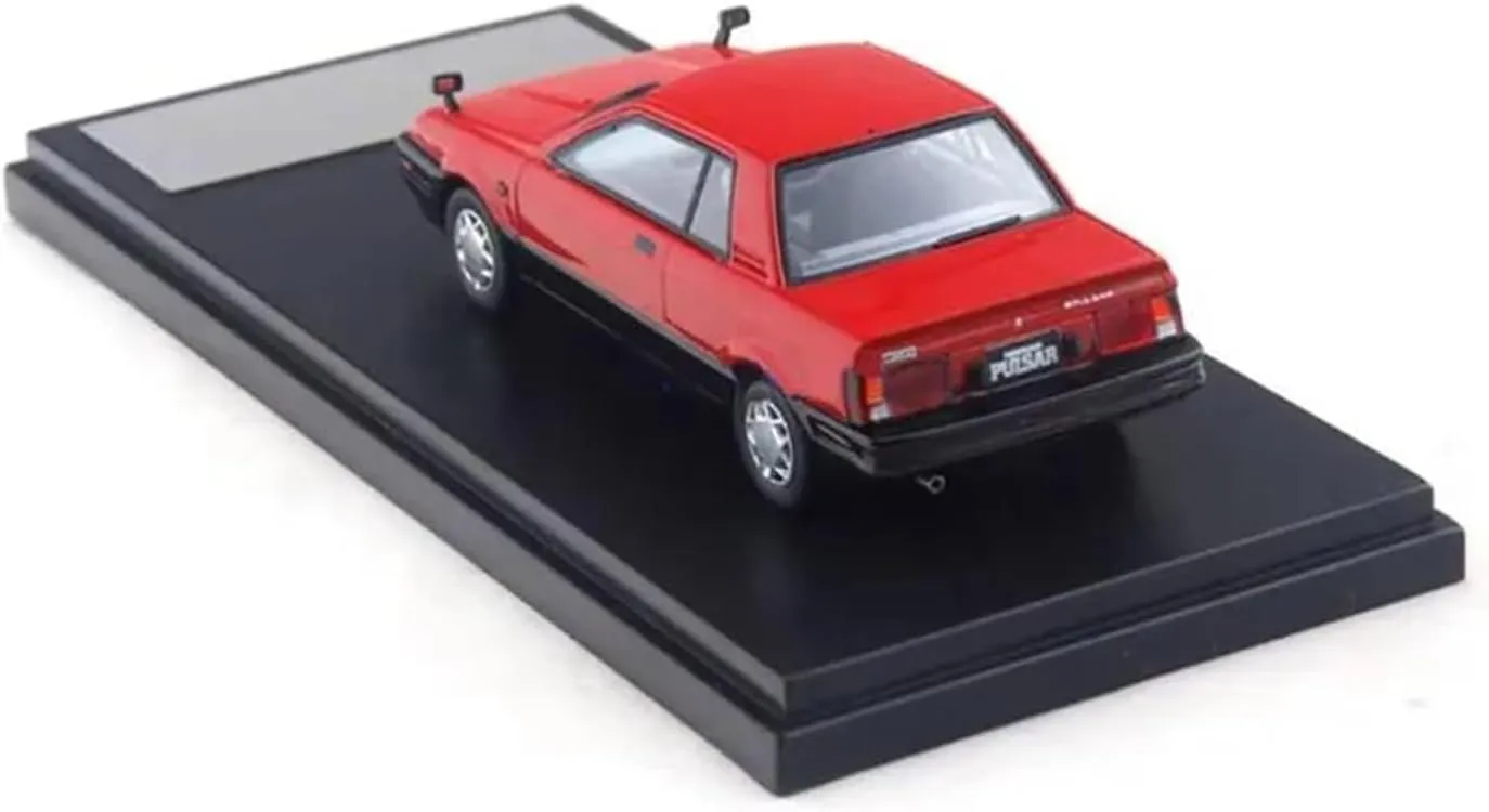 Metal Die Cast Toy Cars 1:43 Scale for Pulsar EXA 1982 Simulation Resin Car Model Static Display Collectible Toy Souvenir Decoration for Home Or Office Décor(Red)